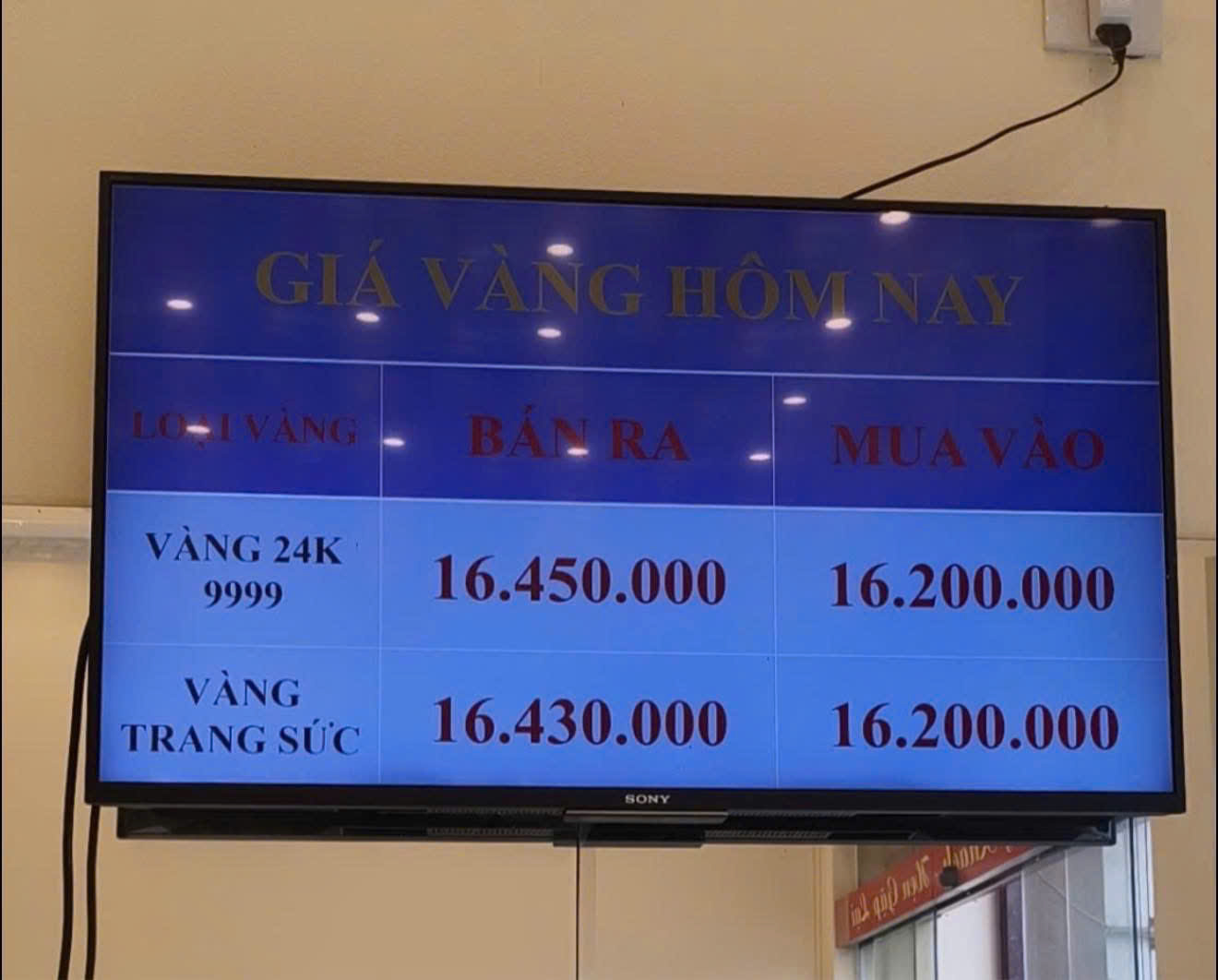Giá vàng Ngọc Châu hôm nay
